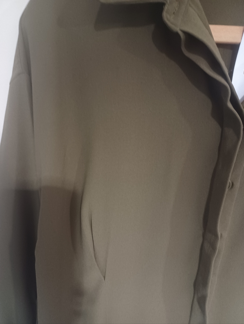 Olive Green Button Down Shirt - Picture 6 of 10